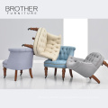 оптовая Европейский стиль современный дизайн досуг ткань один диван сиденье 